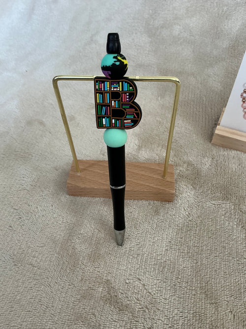 Book Lover Beaded Pen | Handmade Teacher & Reader Gift Pen