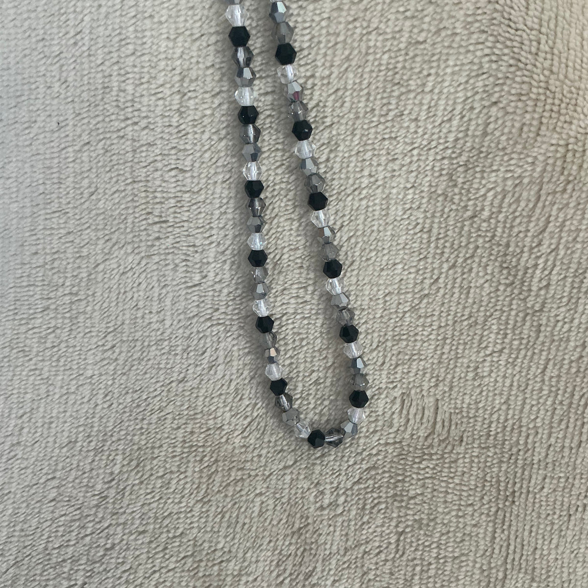 🖤 Midnight Crystal Beaded Phone Charm