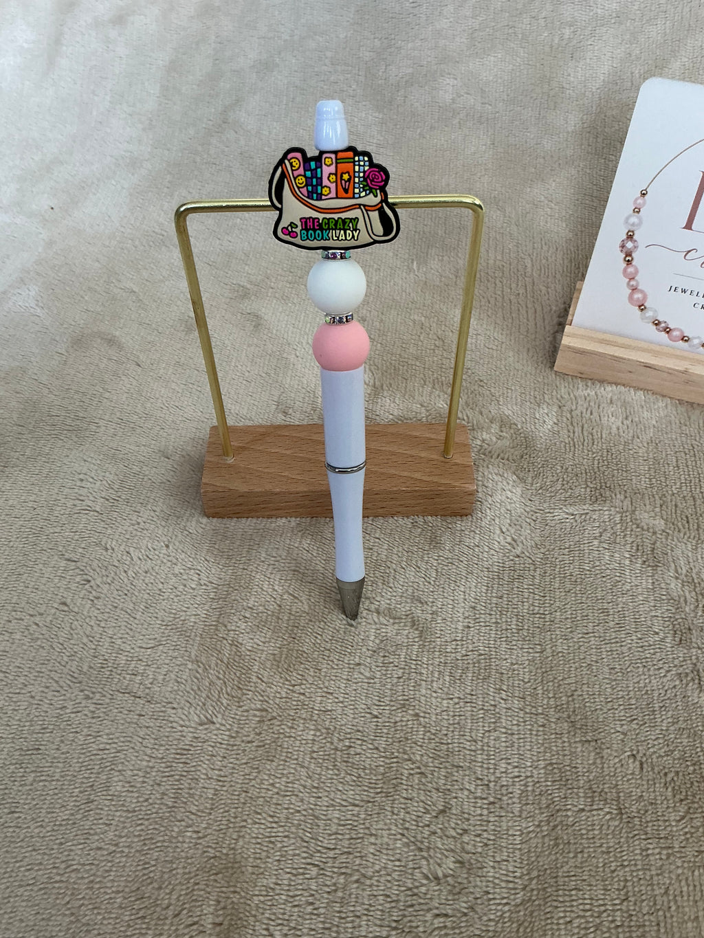 Crazy Book Lady Beaded Pen | Handmade Reader & Book Lover Gift