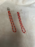 🔥🍁 Sunset Red & Orange Beaded Phone Strap Set