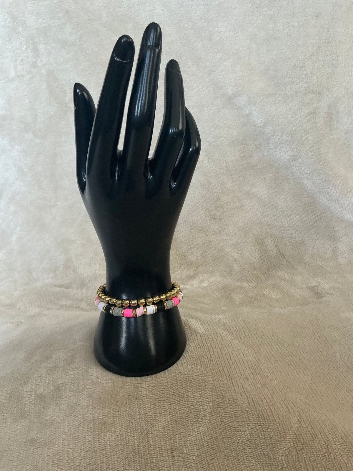 Neon Pink & Gold Luxe Bracelet Stack