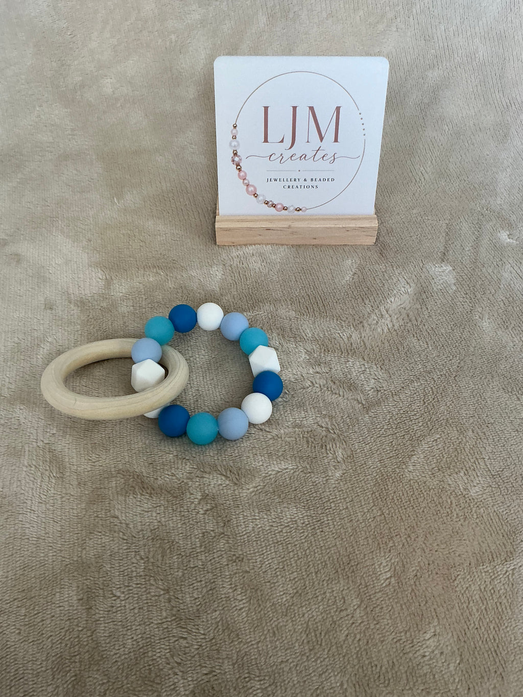 Ocean Breeze Teething Ring | Silicone & Wooden Baby Teether
