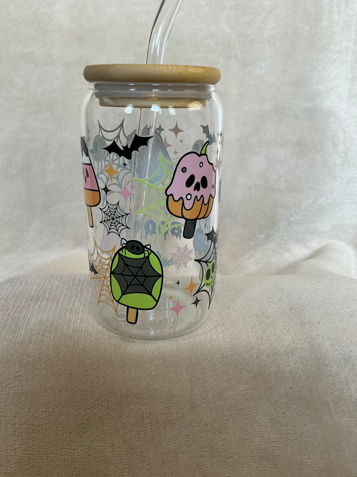 👻 Spooky Popsicle Halloween Glass Tumbler