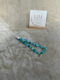 Blue Flower Beaded Phone Charm