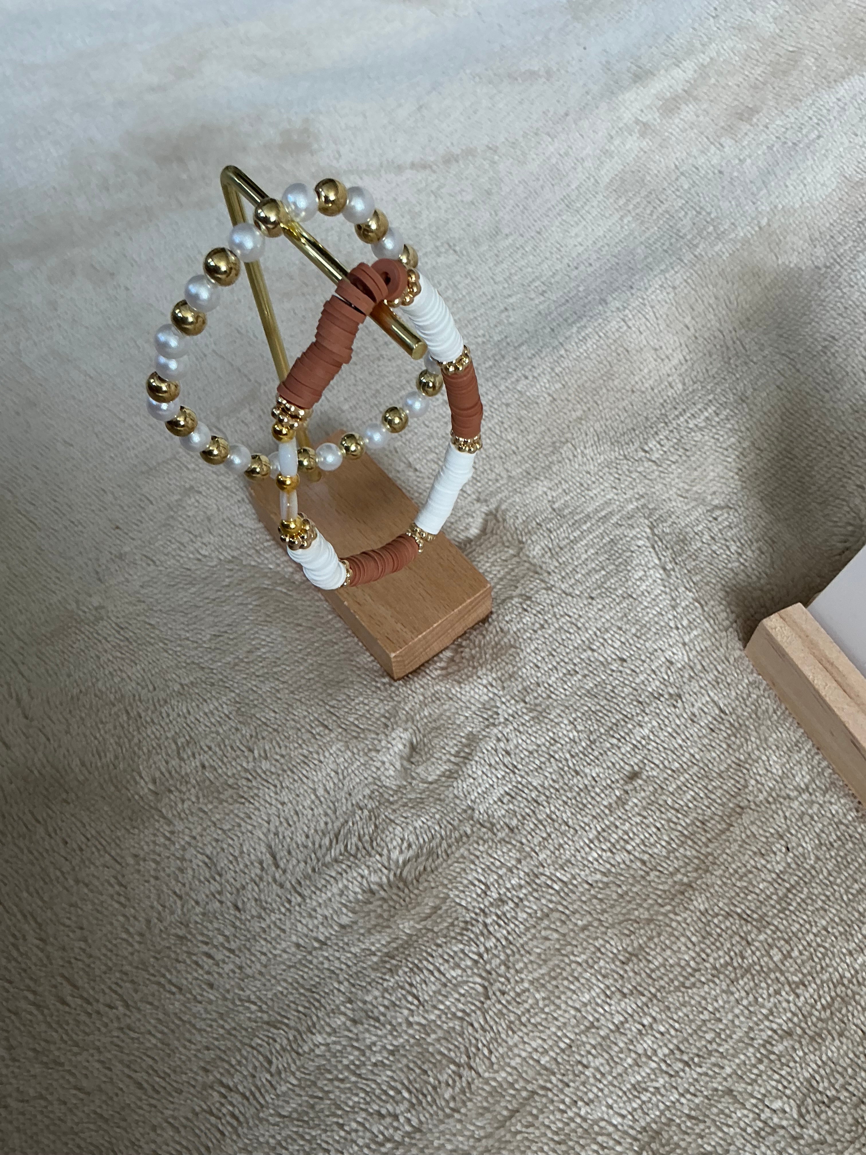 Blush Pearl Bracelet Stack | Gold, Pearl & Neutral Heishi Set