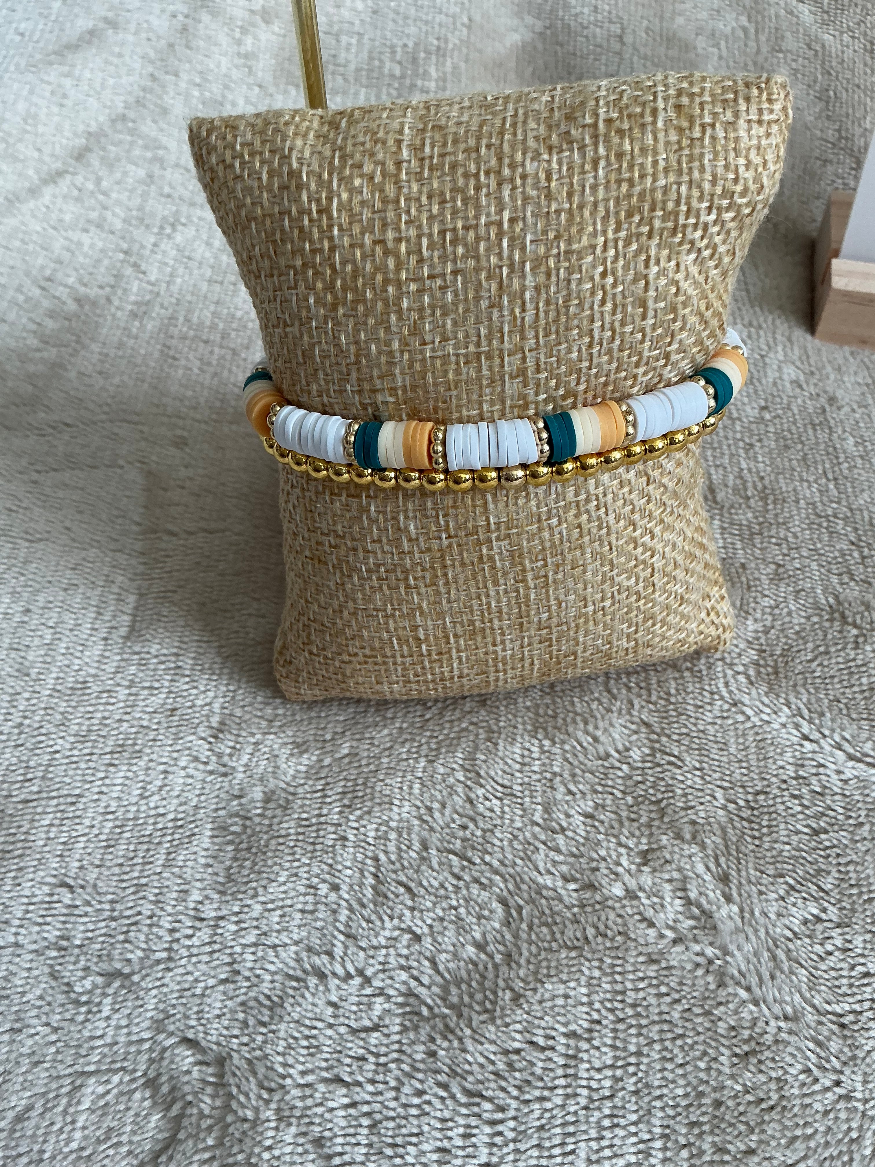 Golden Shores Bracelet Stack | Coastal Chic Beaded Set