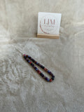 Jewel‑Tone Purple & Red Beaded Phone Charm