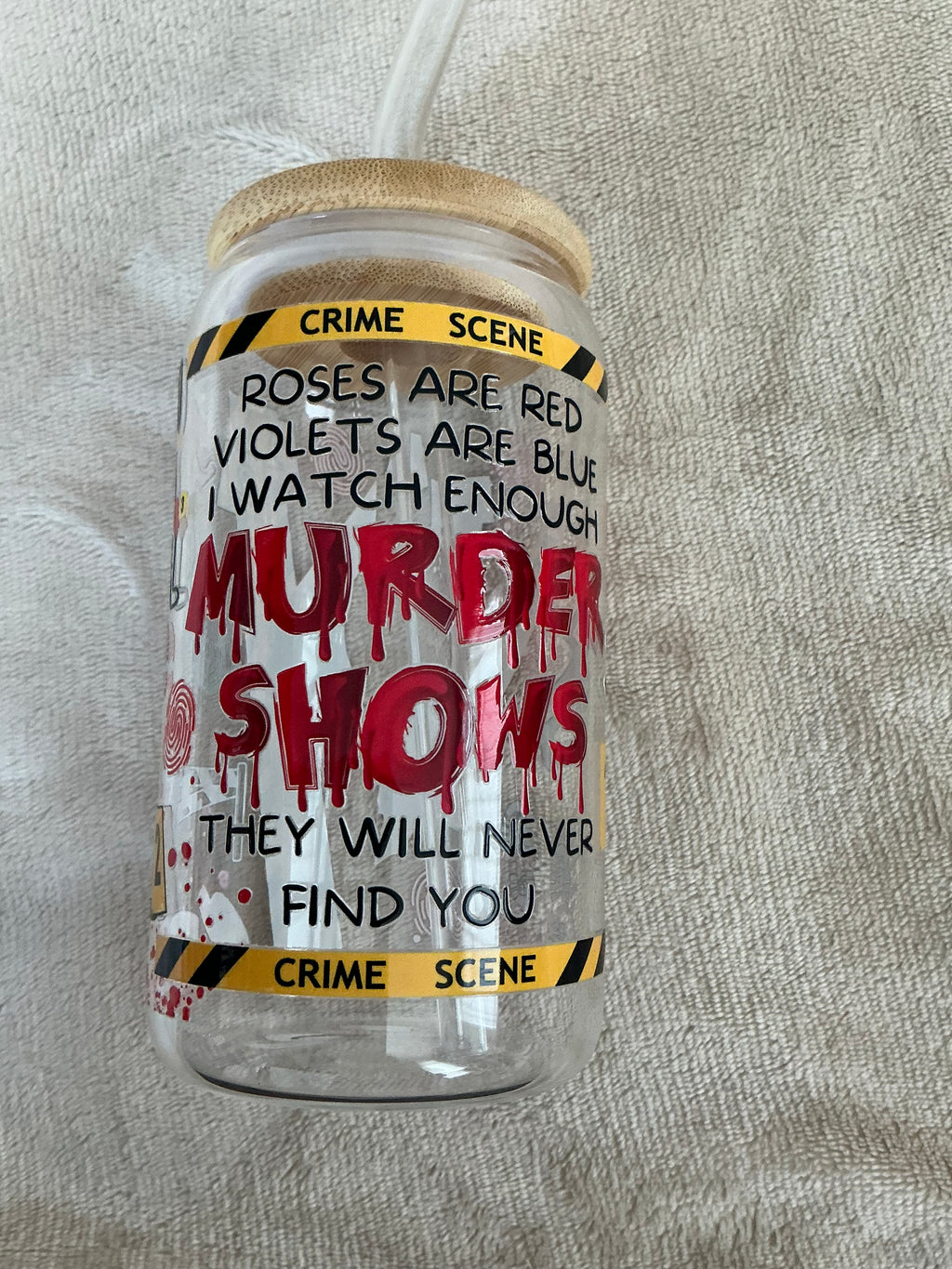 Murder Shows True Crime Glass Tumbler