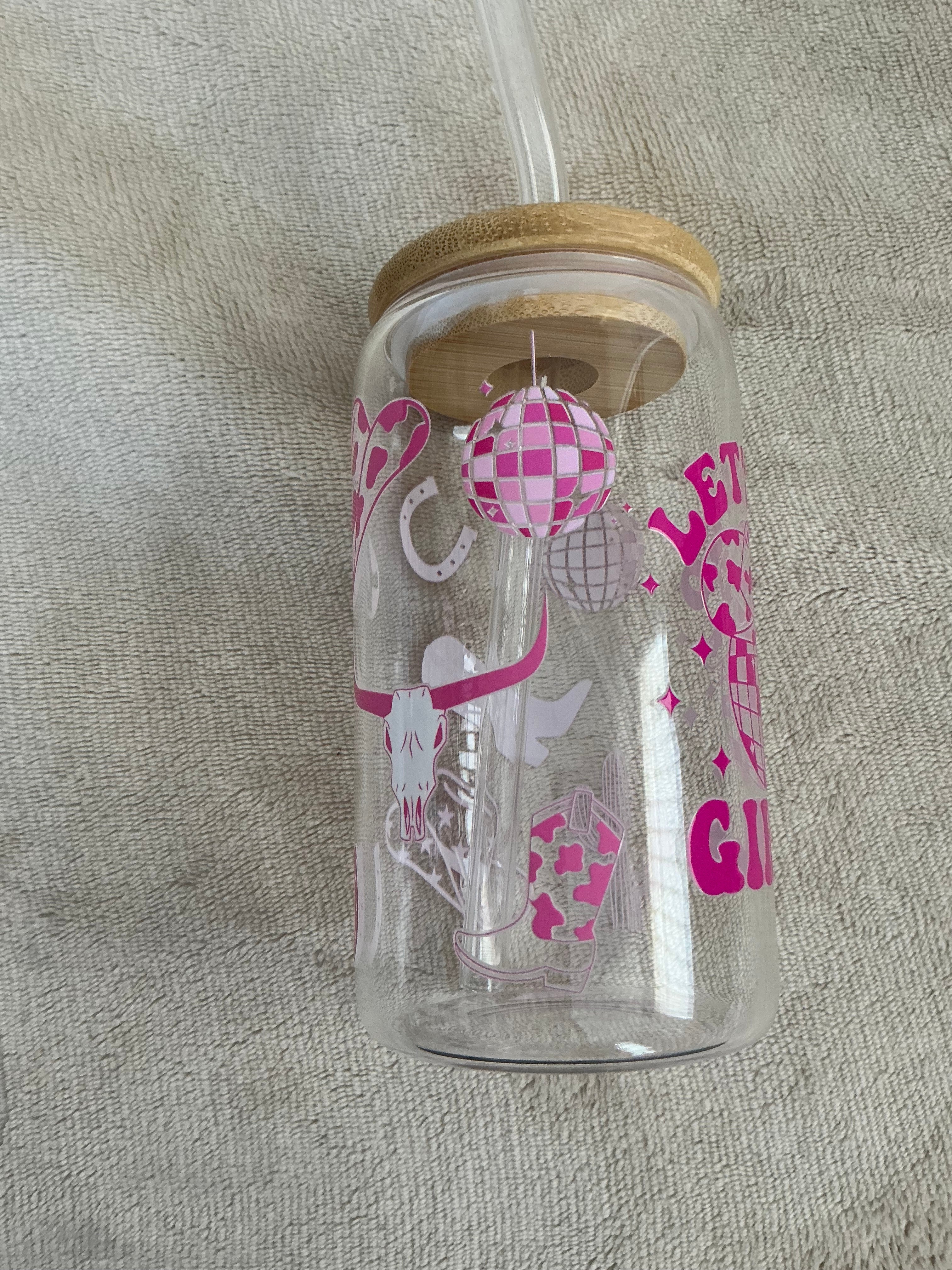 Let’s Go Girls Disco Cowgirl Glass Cup — Bachelorette & Party Vibes!