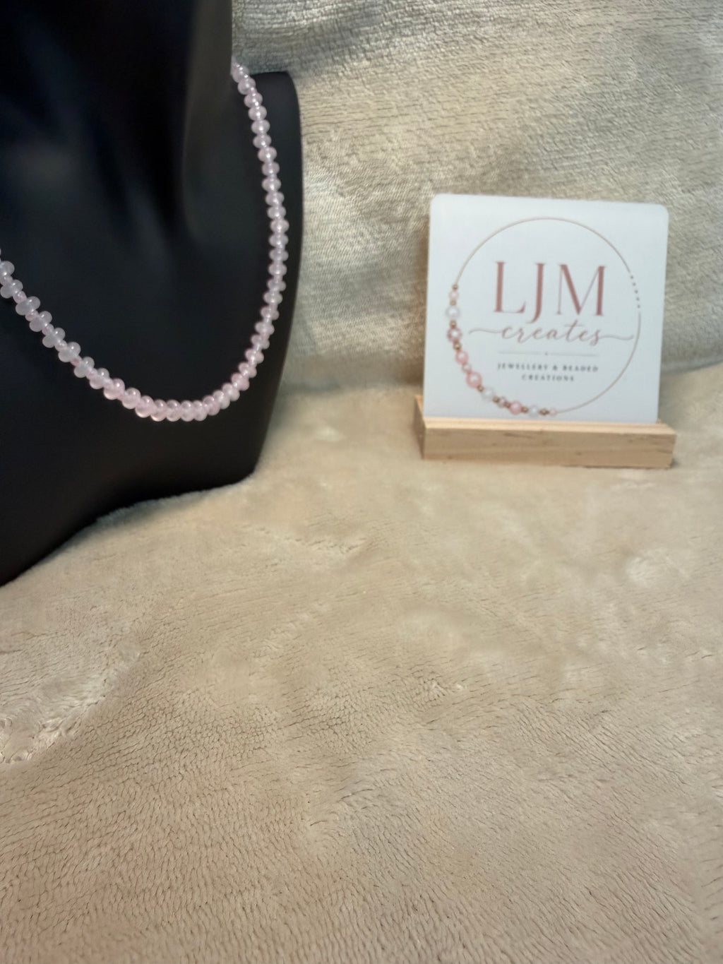 Soft Rose Pink Rondelle Bead Necklace