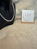 Soft Rose Pink Rondelle Bead Necklace