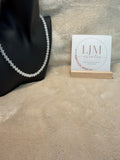 Milky White Rondelle Bead Necklace