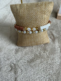 Blush Pearl Bracelet Stack | Gold, Pearl & Neutral Heishi Set