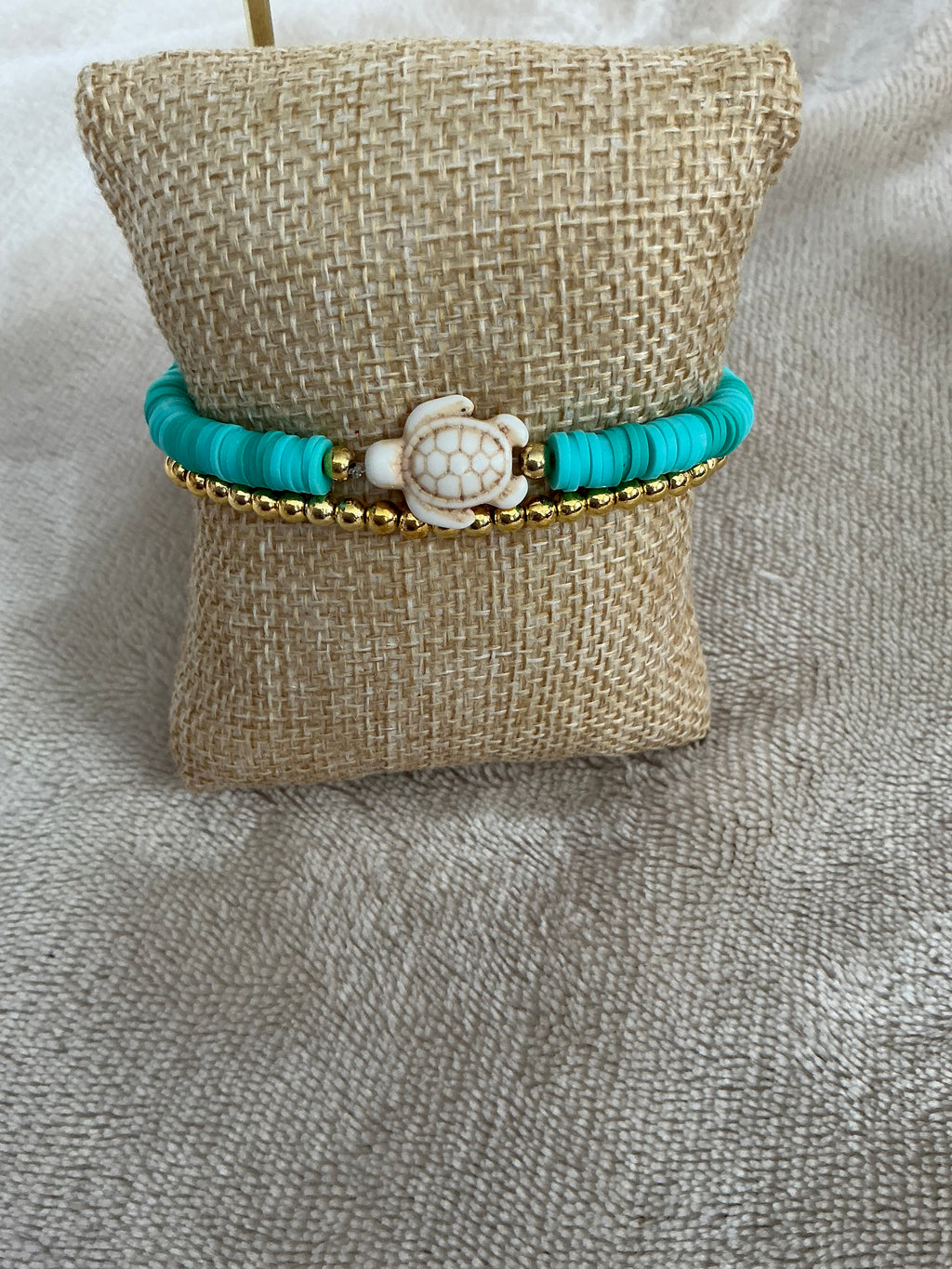Sea Turtle Turquoise Stacked Bracelet Set