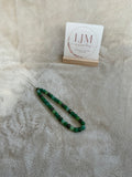 Emerald Green & Speckled Glass Bead Phone Charm