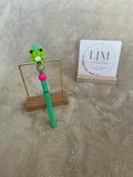 Cute Frog Beaded Pen | Handmade Kawaii Green Frog Ballpoint Penn