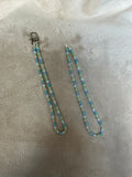 🌿💚 Seafoam Green & Blue Beaded Phone Strap Set