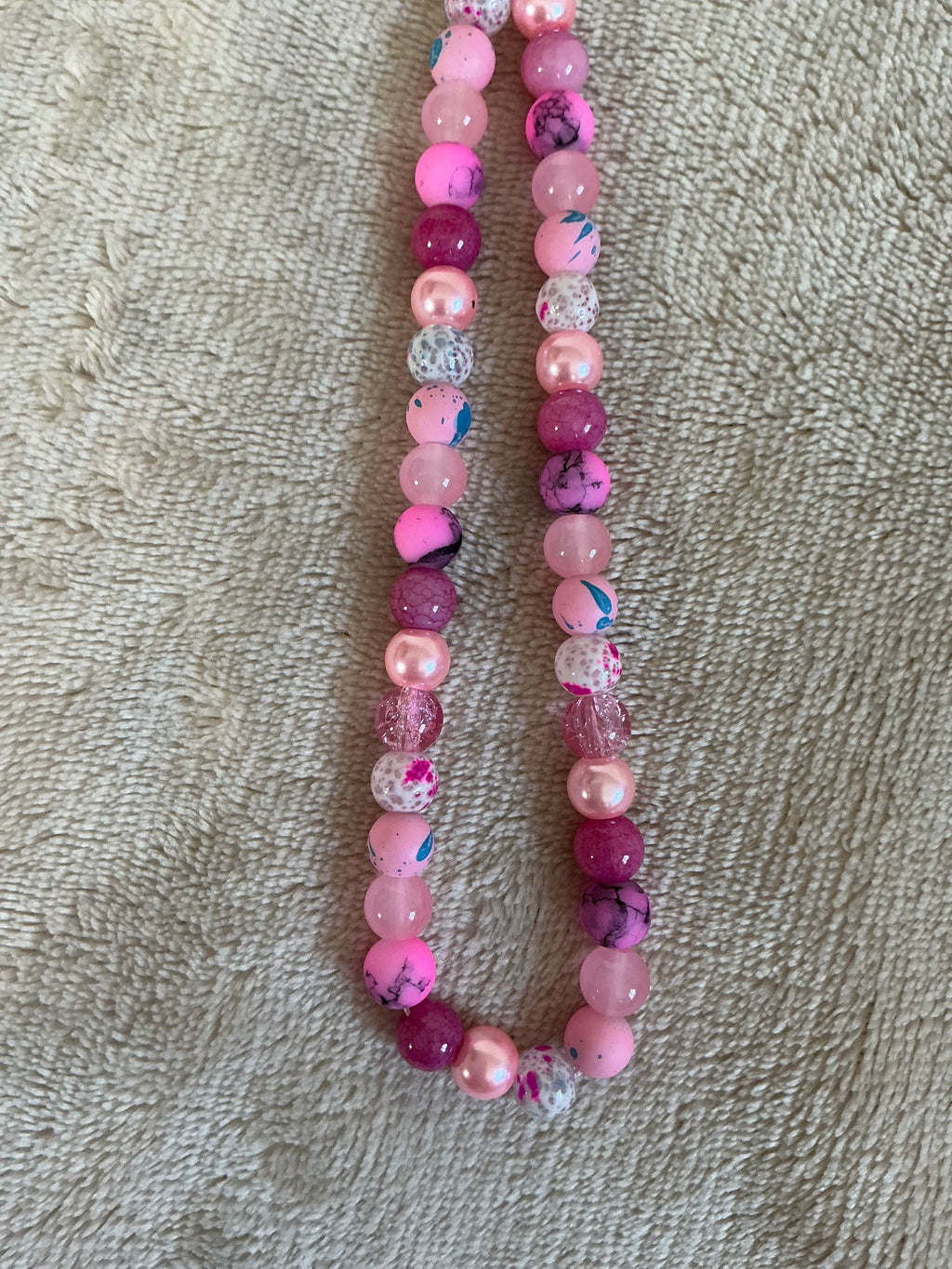 Pink Ombré Beaded Phone Charm