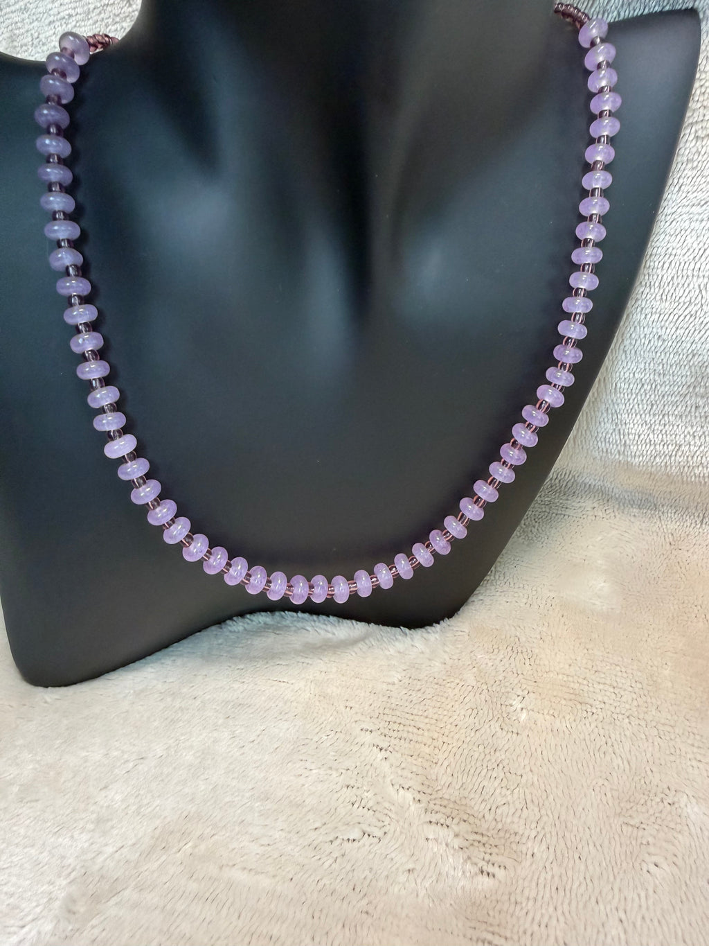 Soft Lilac Rondelle Bead Necklace