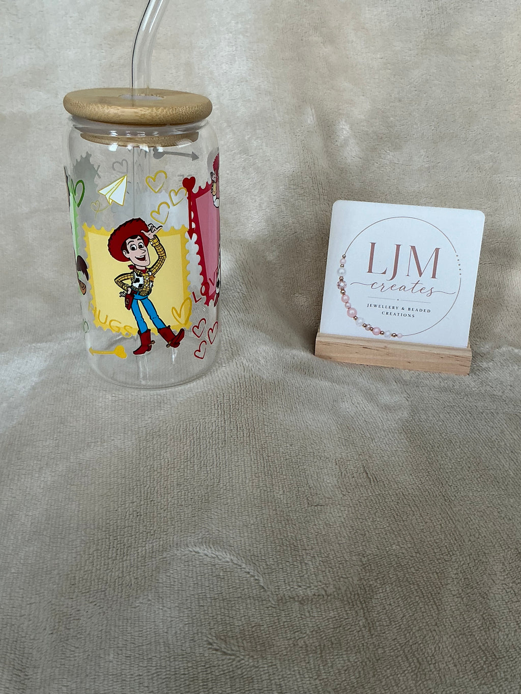 Toy Story Love Stamp Glass Tumbler