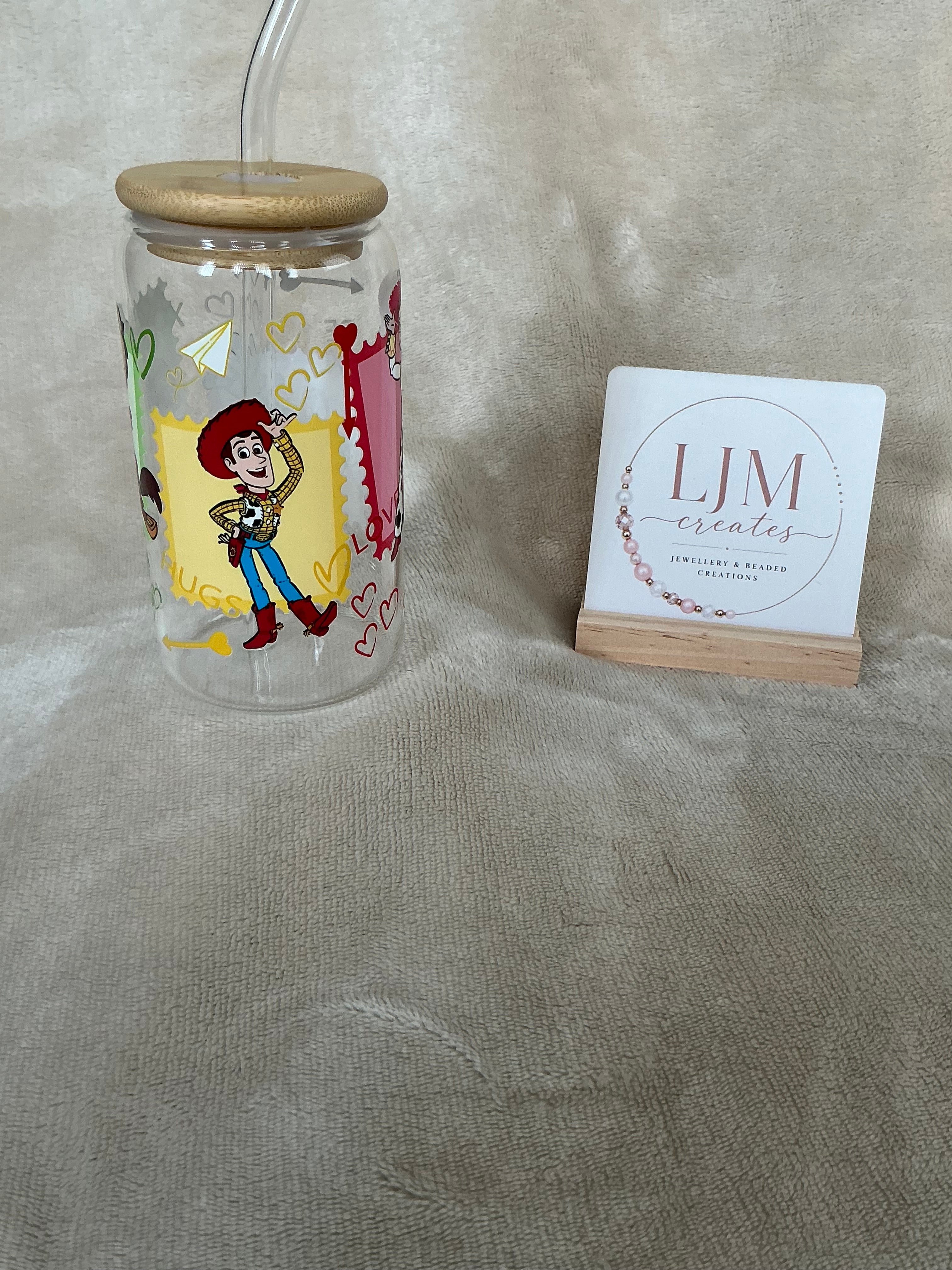 Toy Story Love Stamp Glass Tumbler
