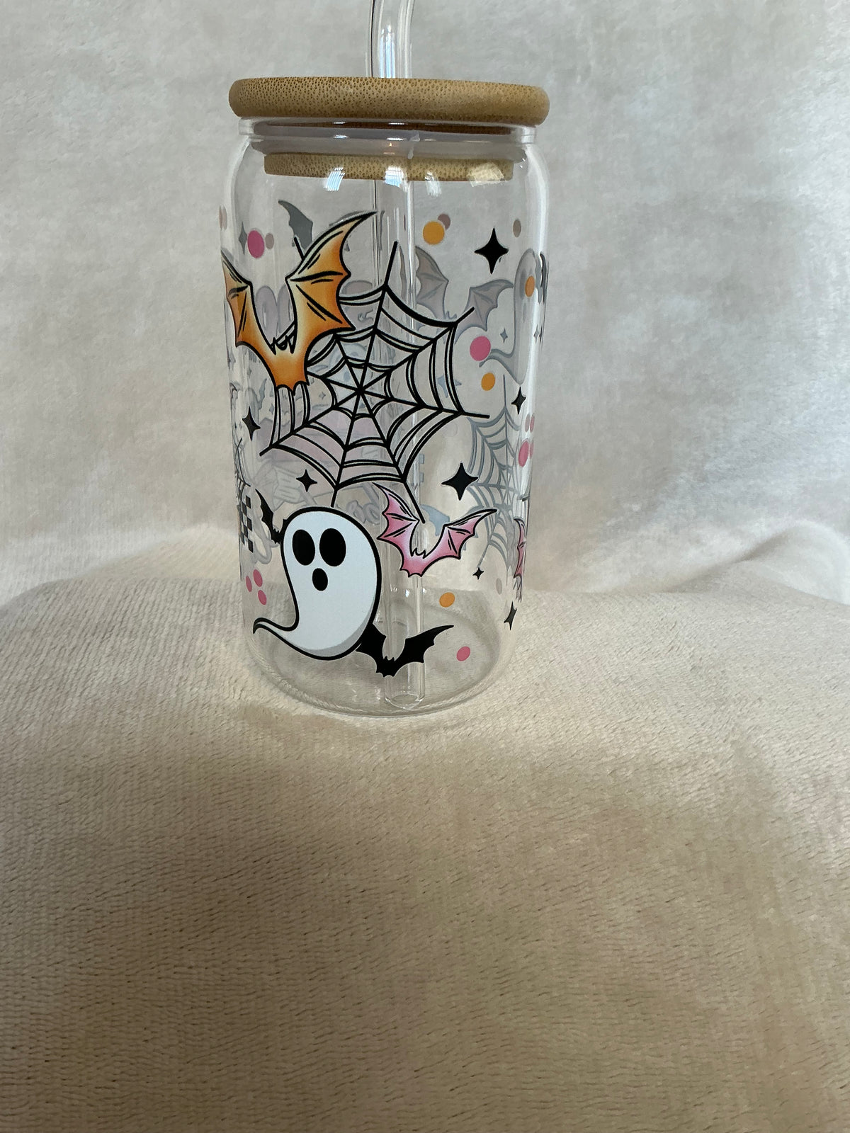 📖👻 Spooky Book Club Glass Tumbler