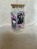 🔪 Horror Villains Tarot Card Glass Tumbler