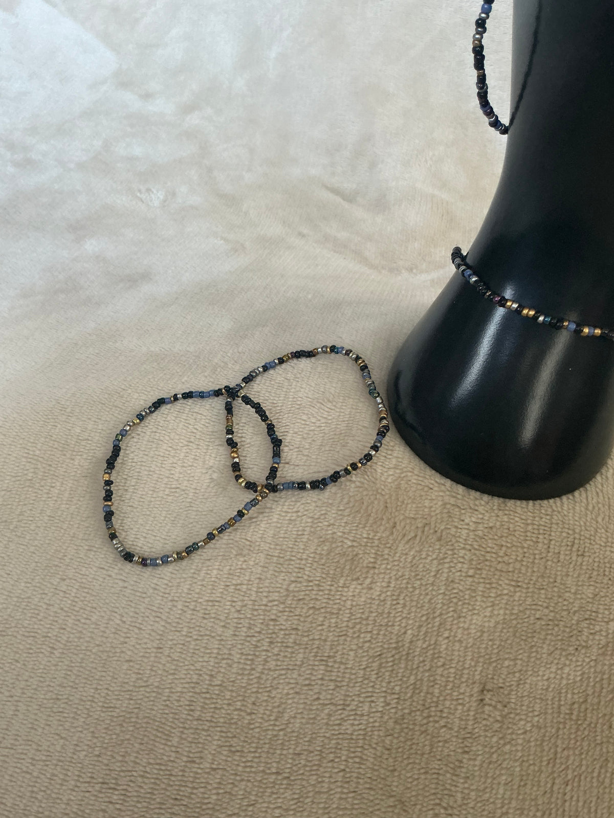 🖤 Midnight Shimmer Beaded Bracelet