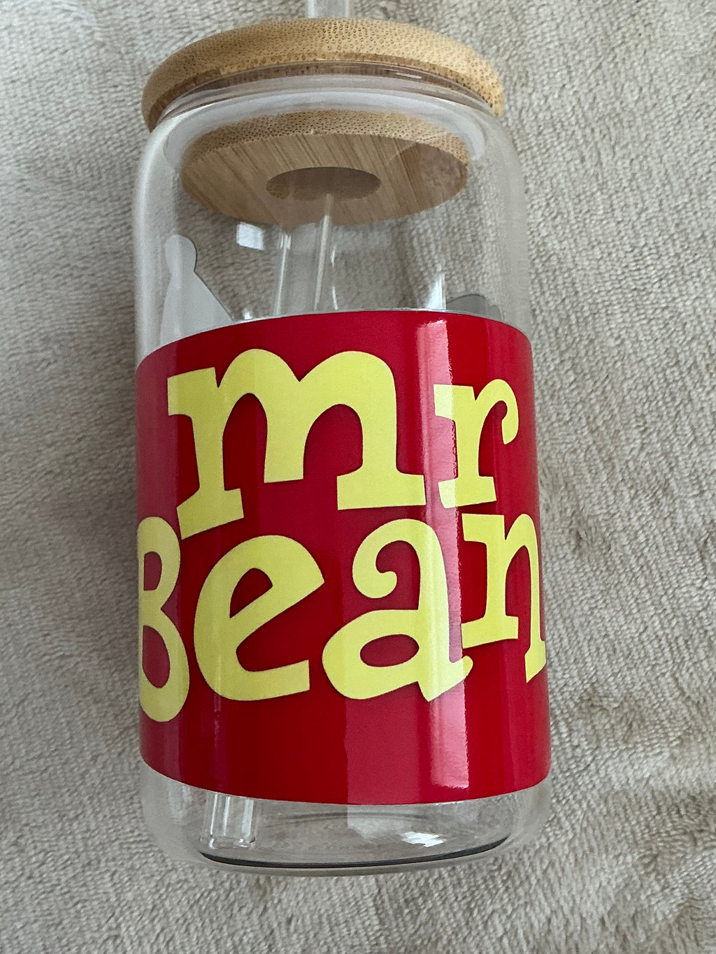 Mr Bean & Teddy Glass Tumbler