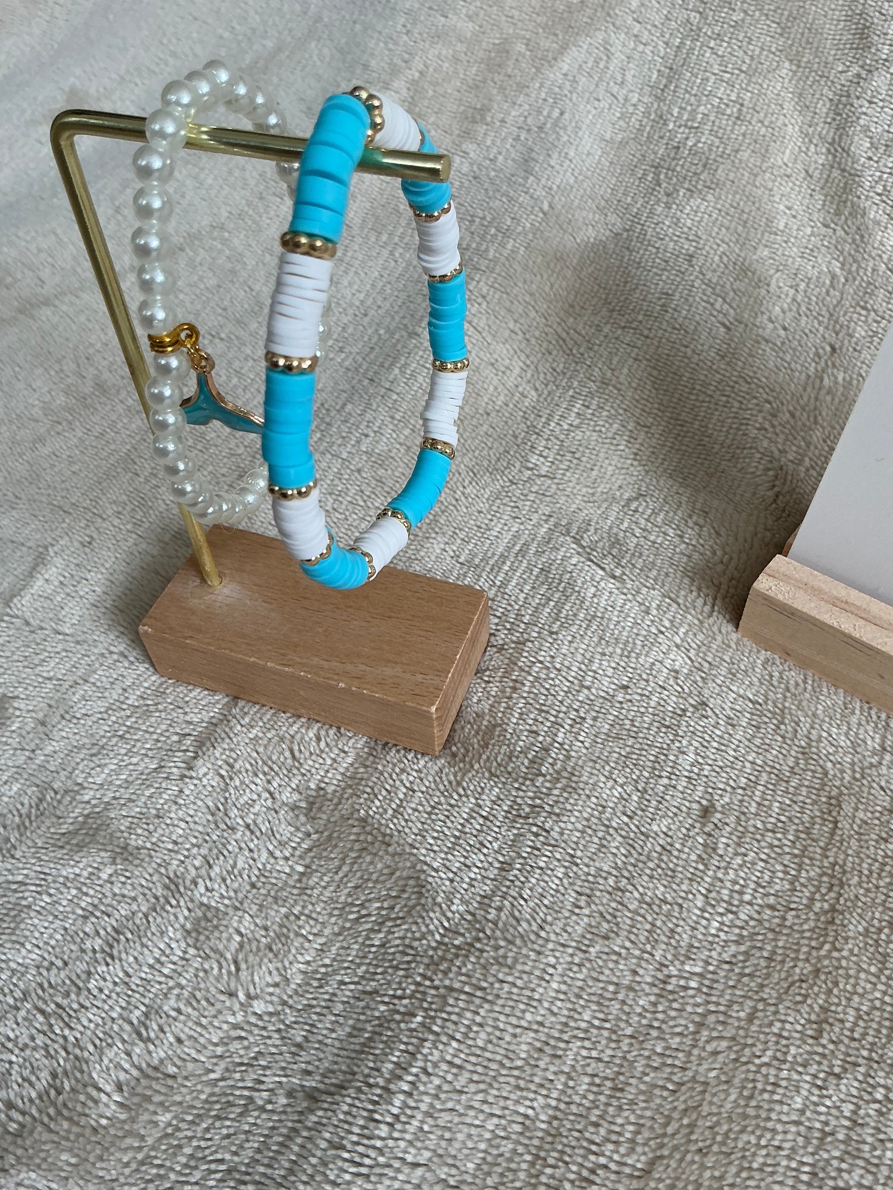Ocean Breeze Bracelet Stack | Whale Tail Charm & Pearl Bracelet Set