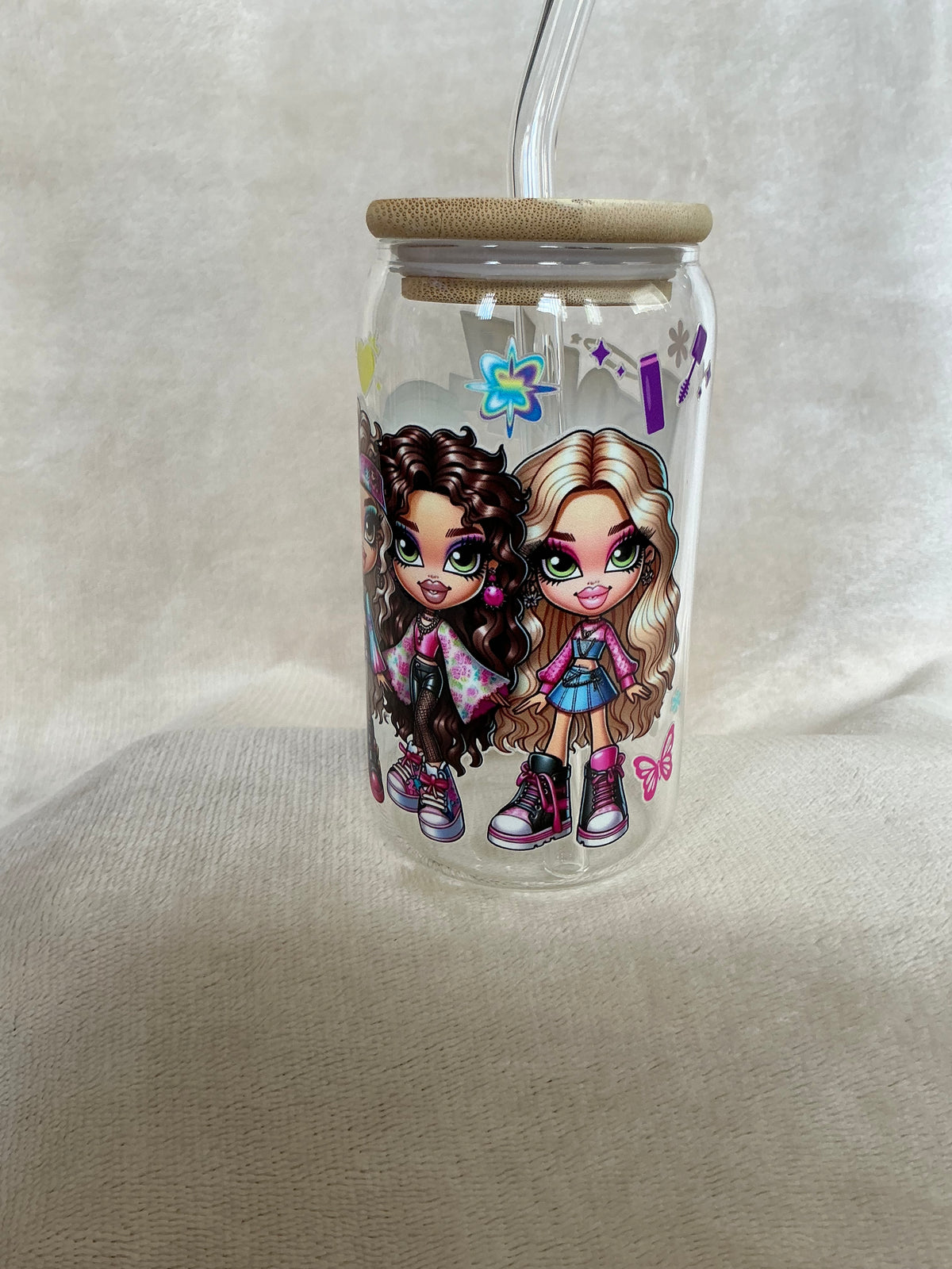 ✨💖 Bratz Y2K Girls Glass Tumbler