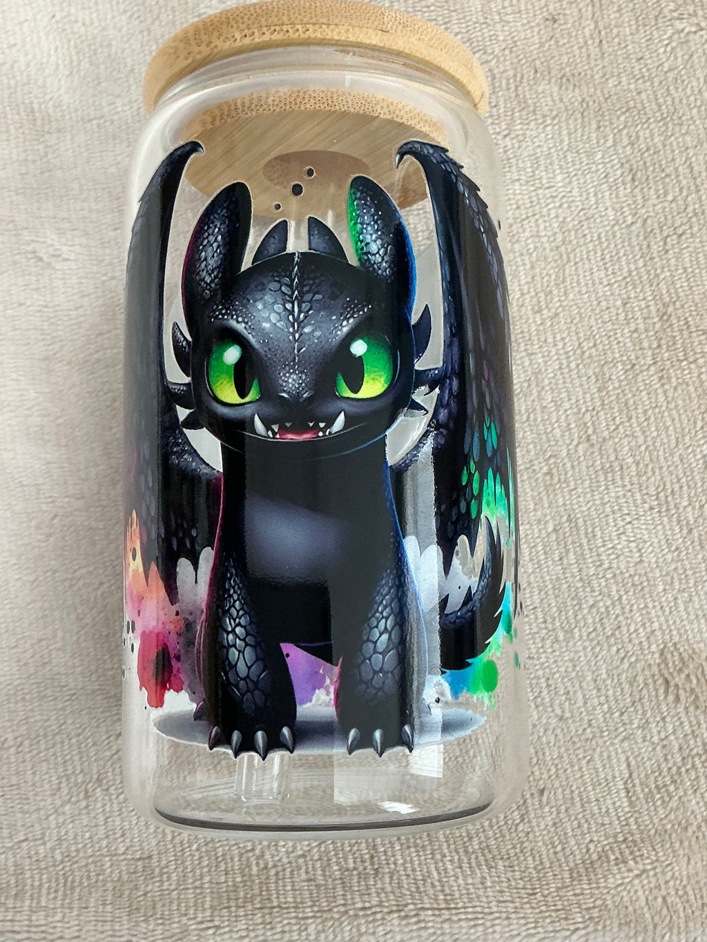 Toothless Night Fury Glass Tumbler