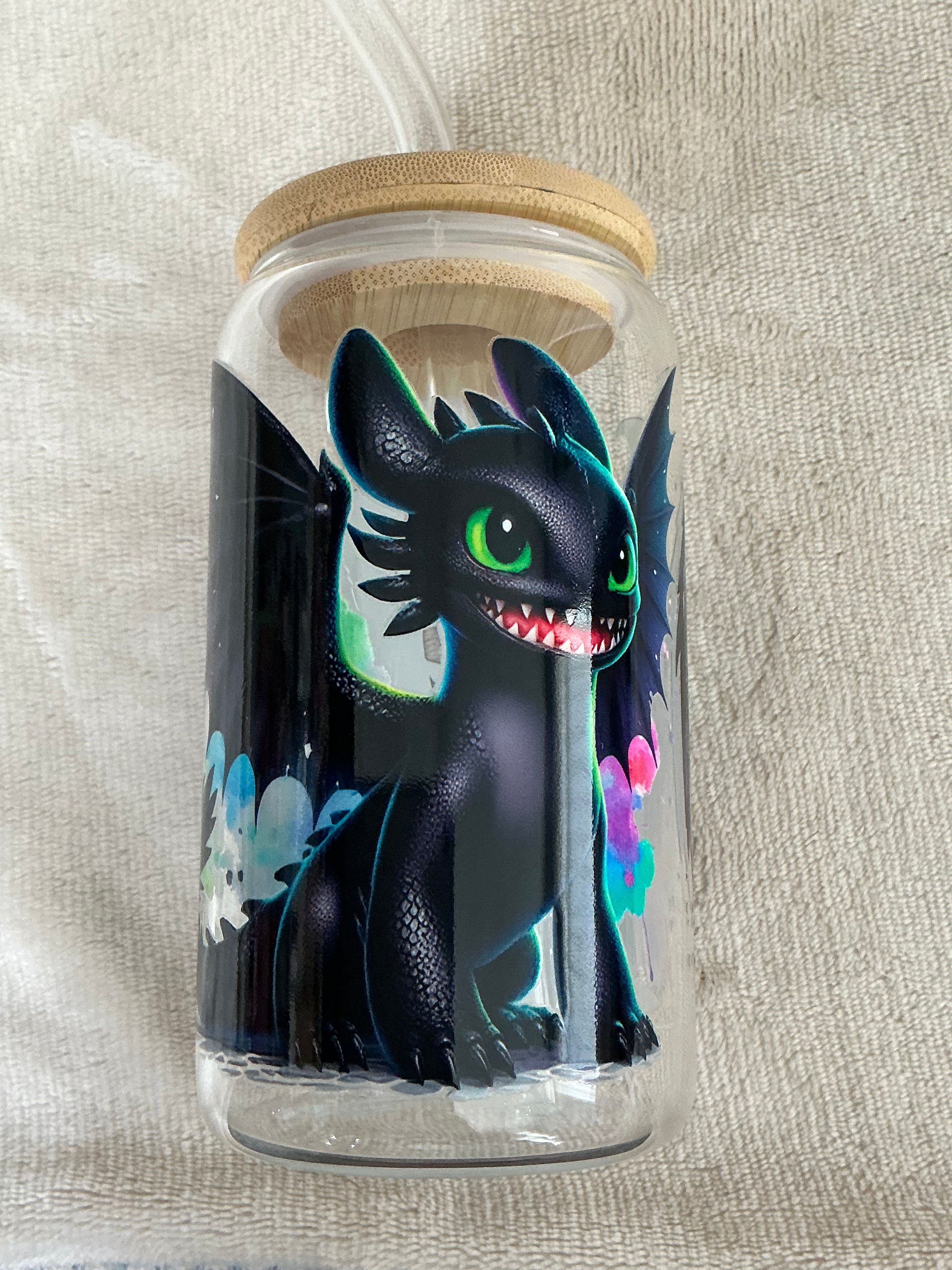 Toothless Night Fury Glass Tumbler